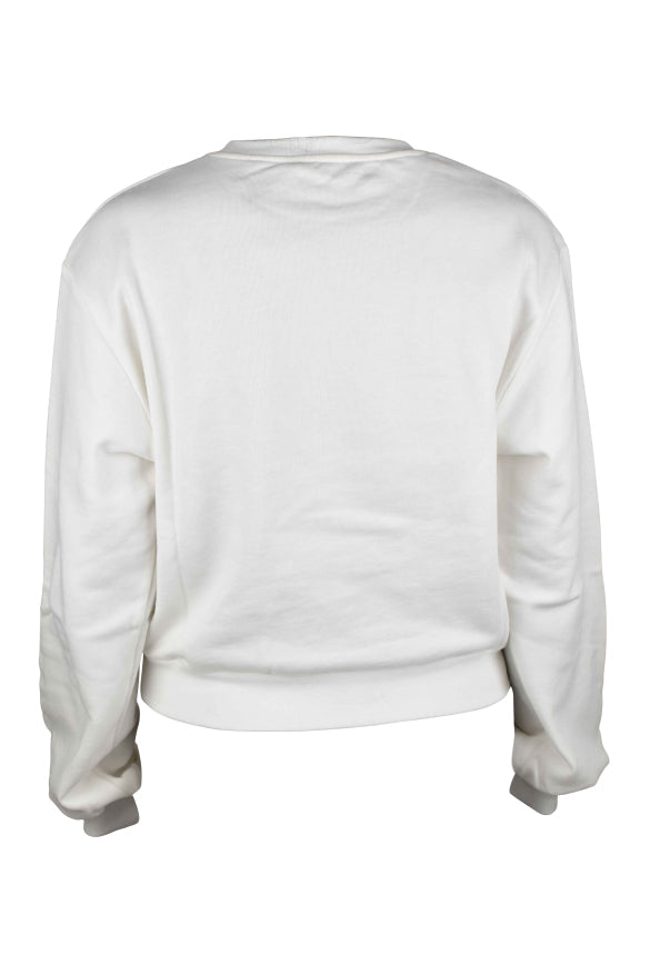 Giuseppe Zanotti ladies Sweatshirt White rhinestone logo pullover
