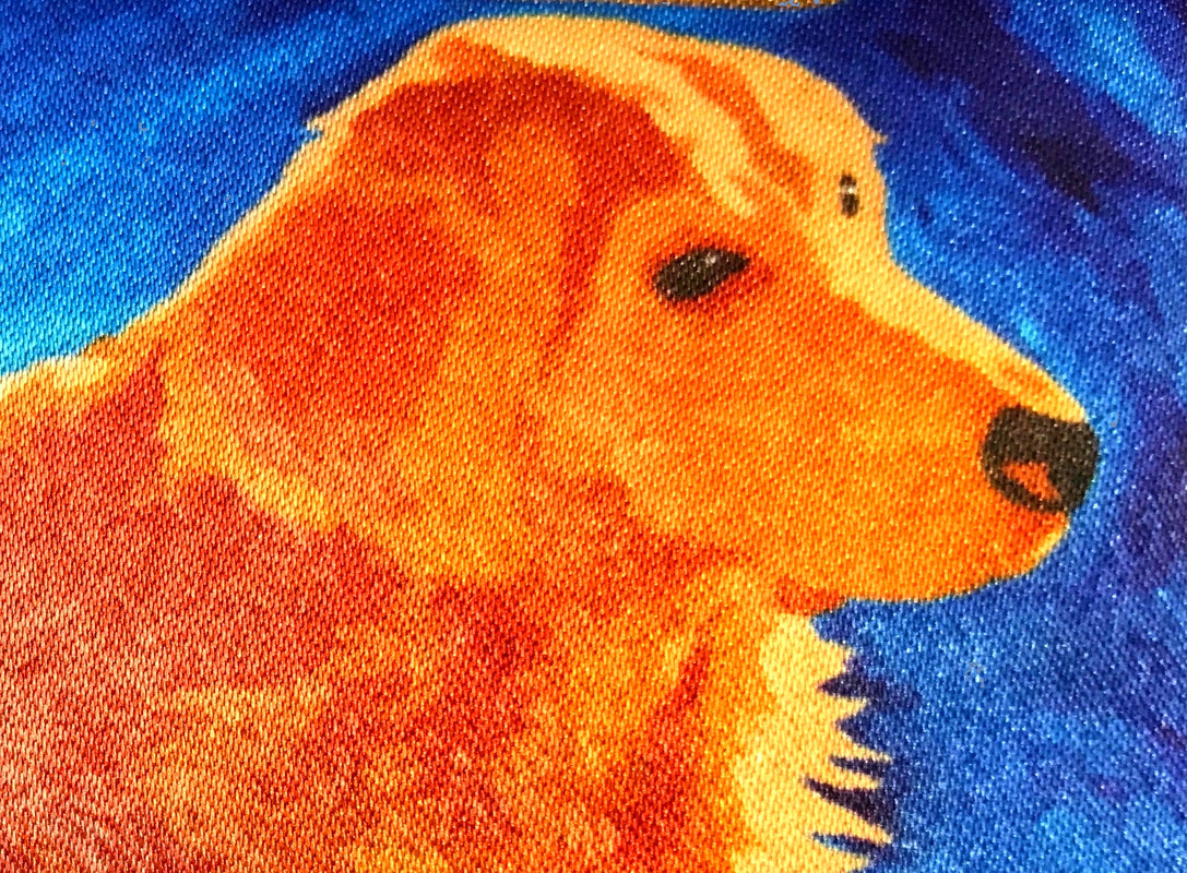 Charleston Belt Golden Retriever Dog Hand-stitched Needlepoint Belt - Kids