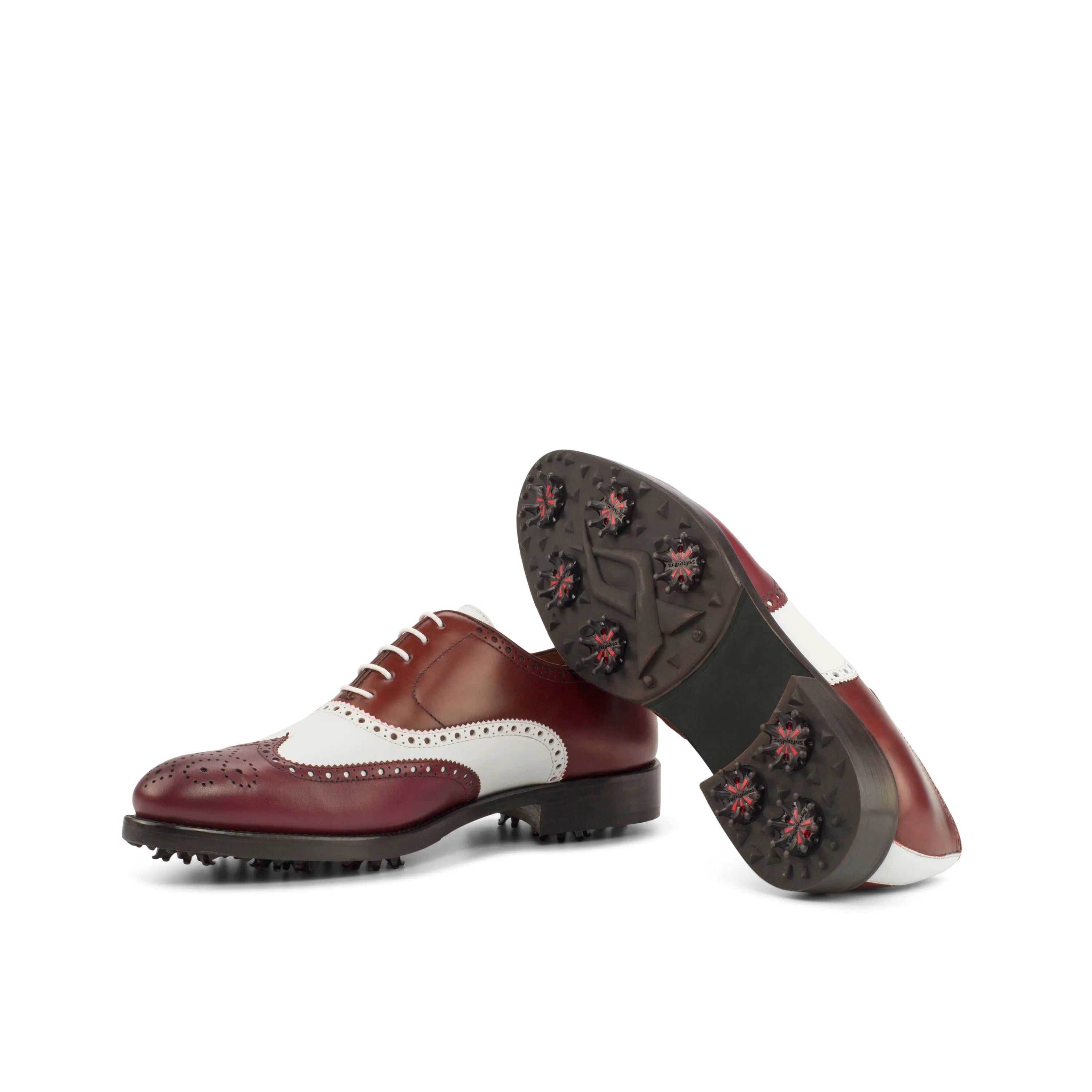 GoLong Full Brogue golf shoes II saddle oxfords spikes
