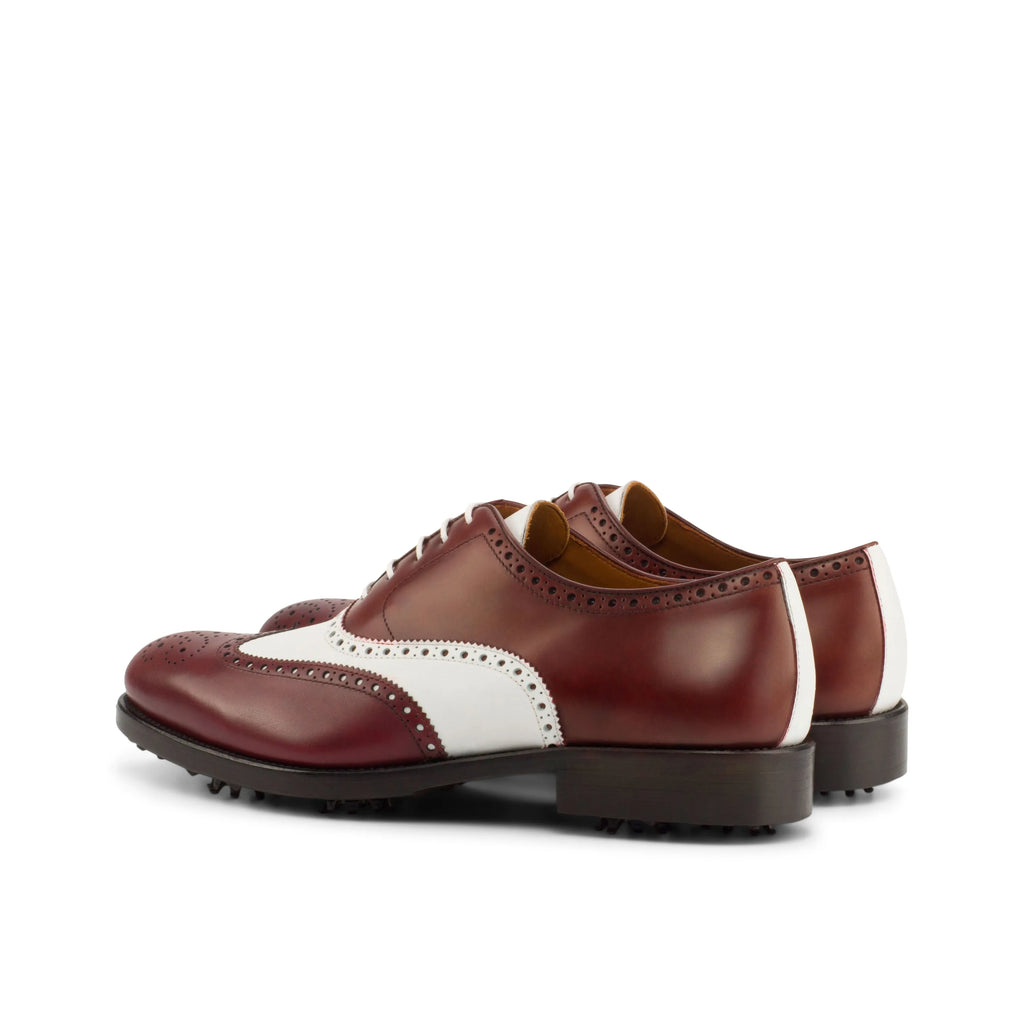 GoLong Full Brogue golf shoes II saddle oxfords spikes men's