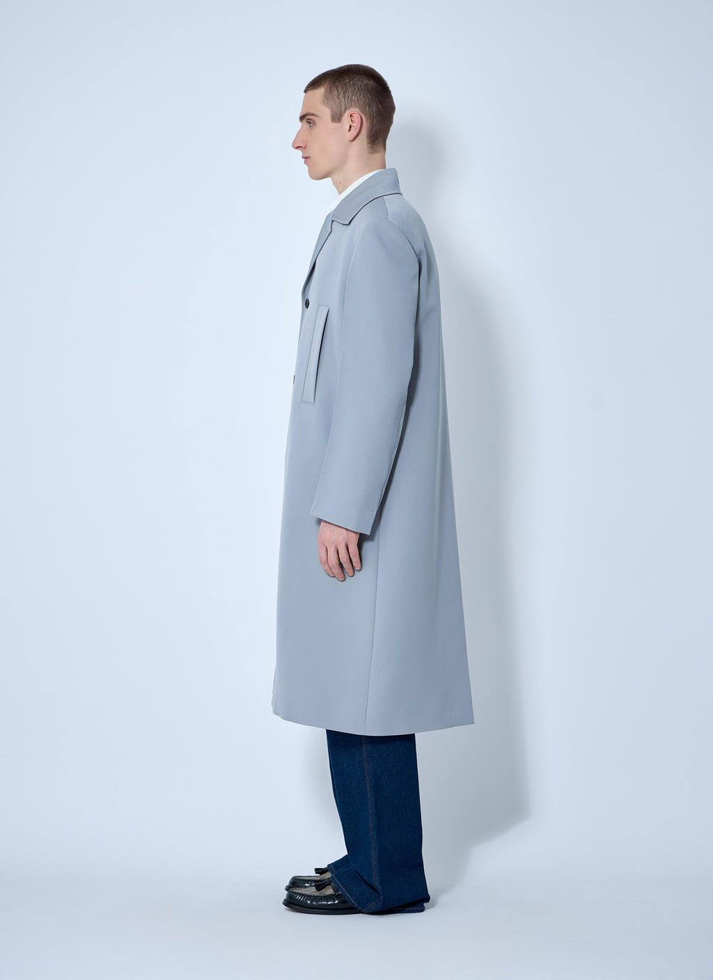 Gucci Men's Single-Breasted Wool Coat overcoat trench