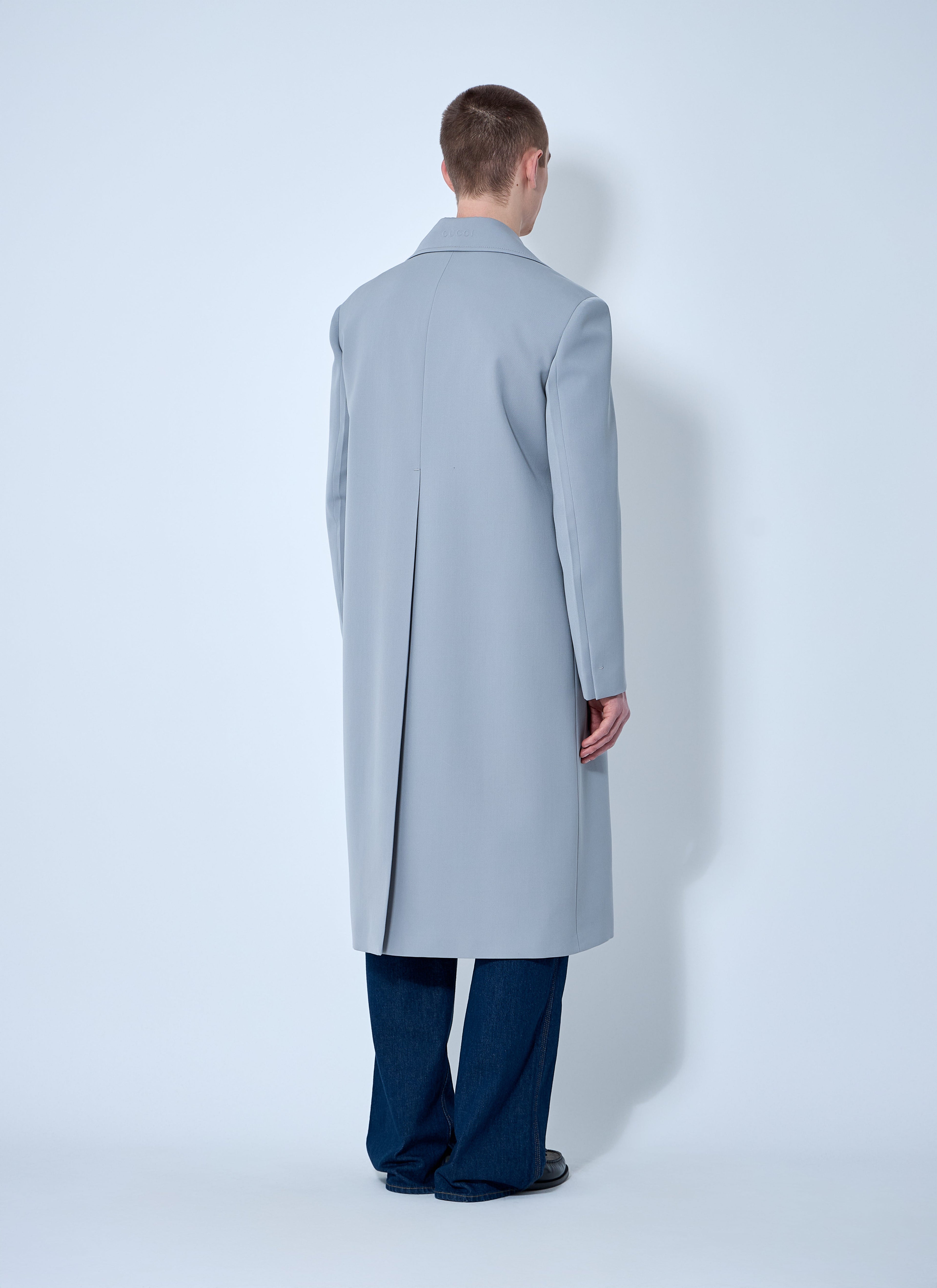 Gucci Men's Single-Breasted Wool Coat overcoat trench