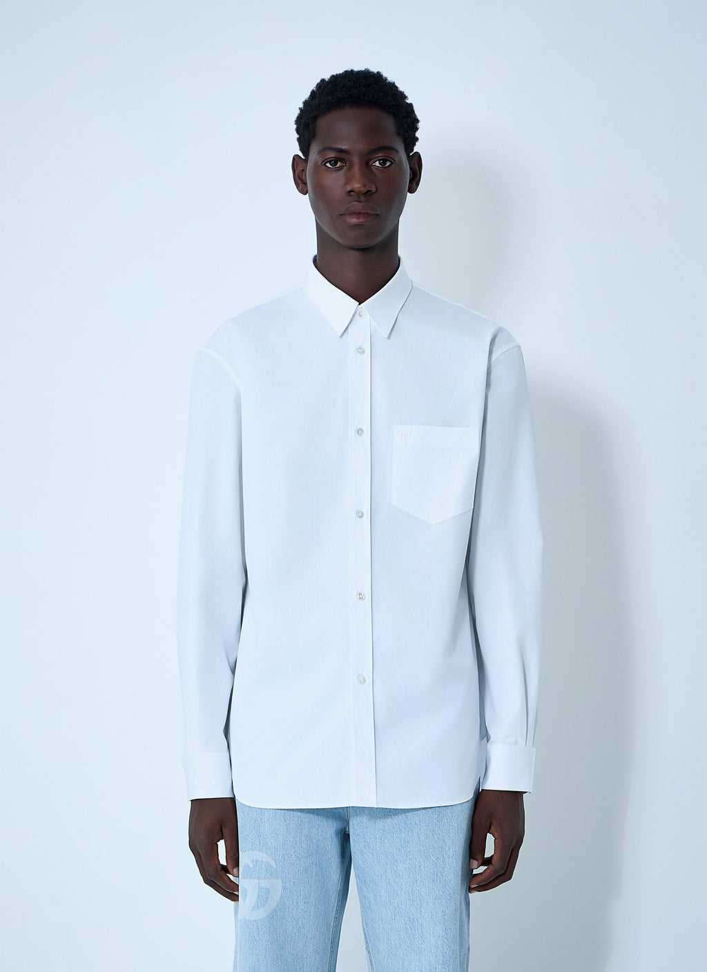 Gucci Men's Button-Down Shirt white dress casual