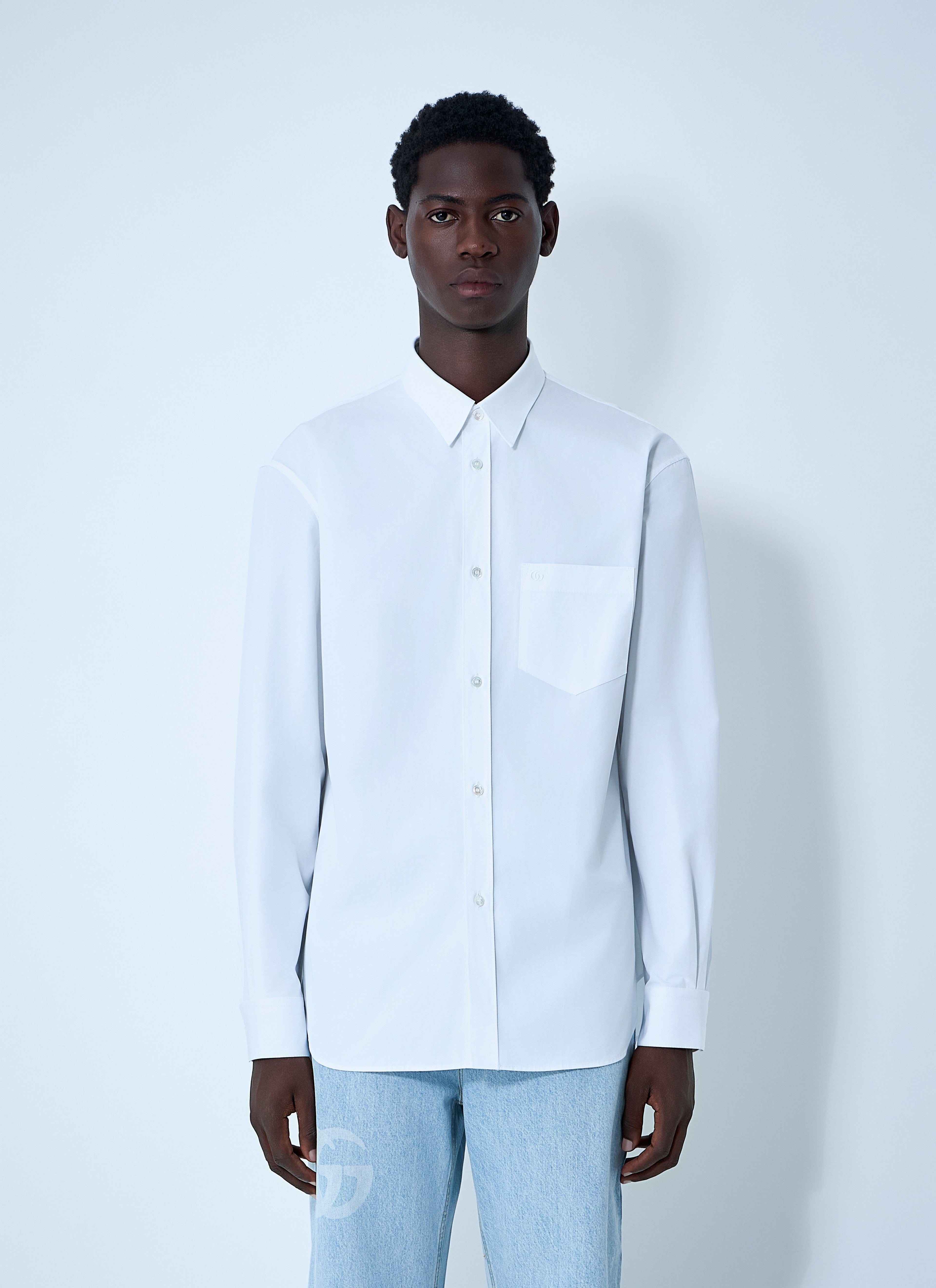 Gucci Men's Button-Down Shirt white dress casual