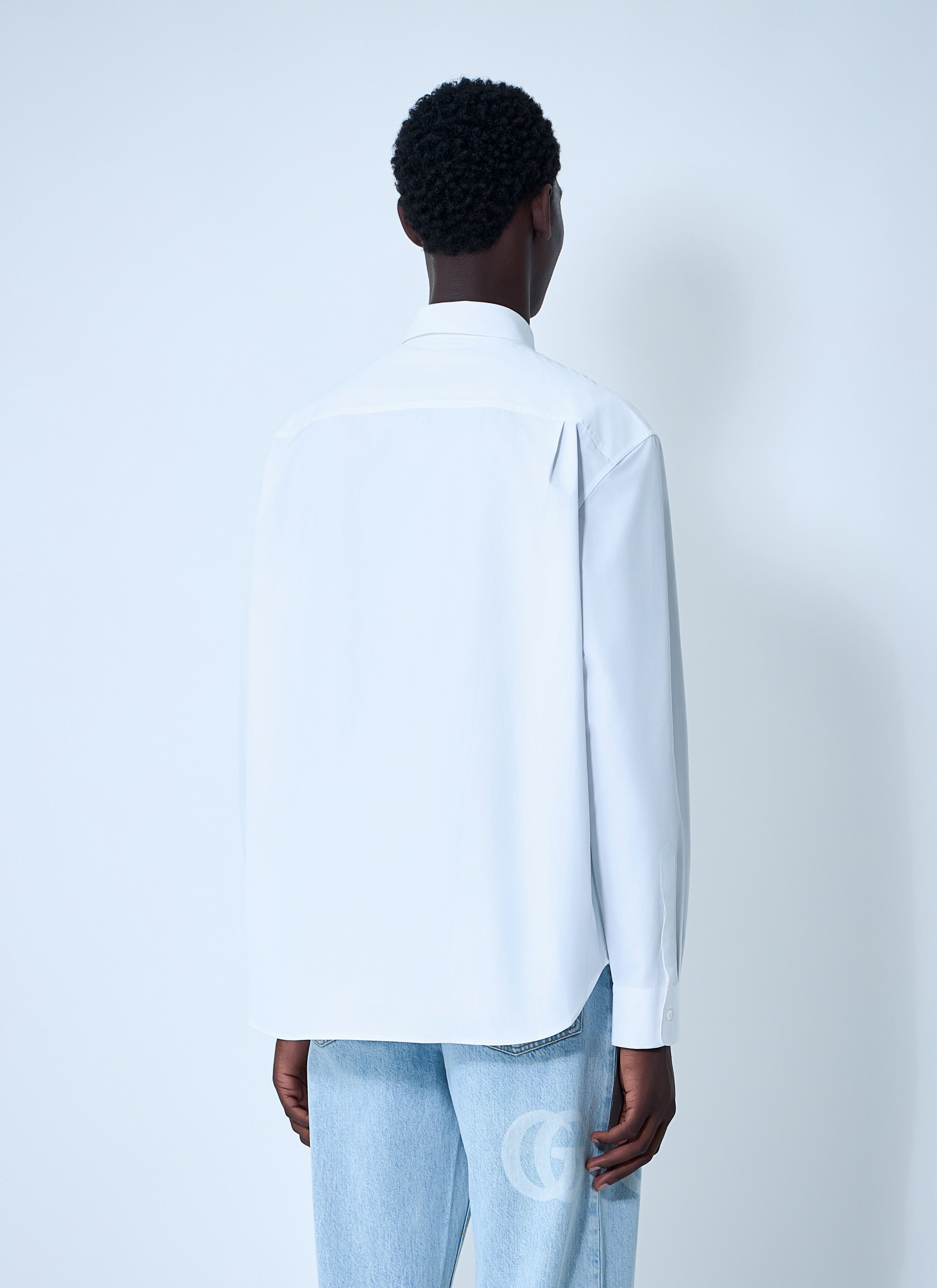 Gucci Men's Button-Down Shirt white dress casual