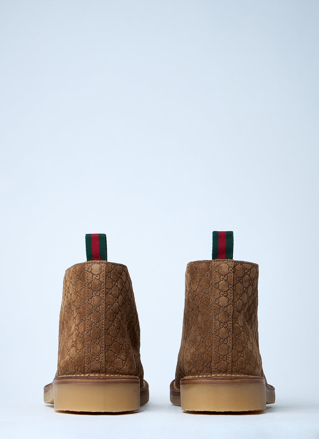 Gucci Men's GG Suede leather ankle Boots chukka lace-up shoes