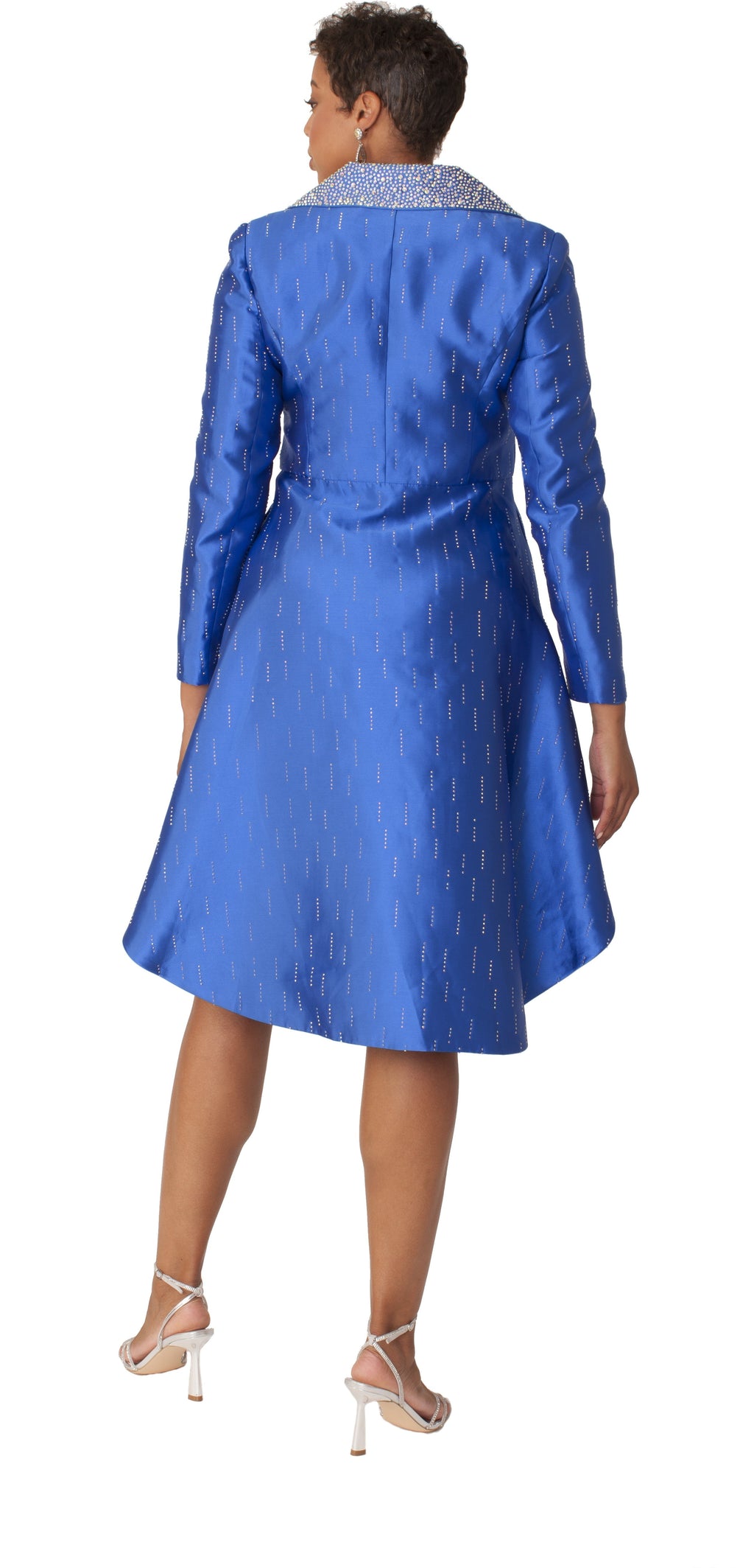 High-Low Church Suit with Embellished Collar - 4860 skirt jacket church formal