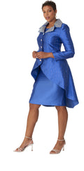 High-Low Church Suit with Embellished Collar - 4860 skirt jacket church formal
