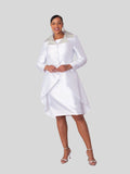 High-Low Church Suit with Embellished Collar - 4860 skirt jacket church formal