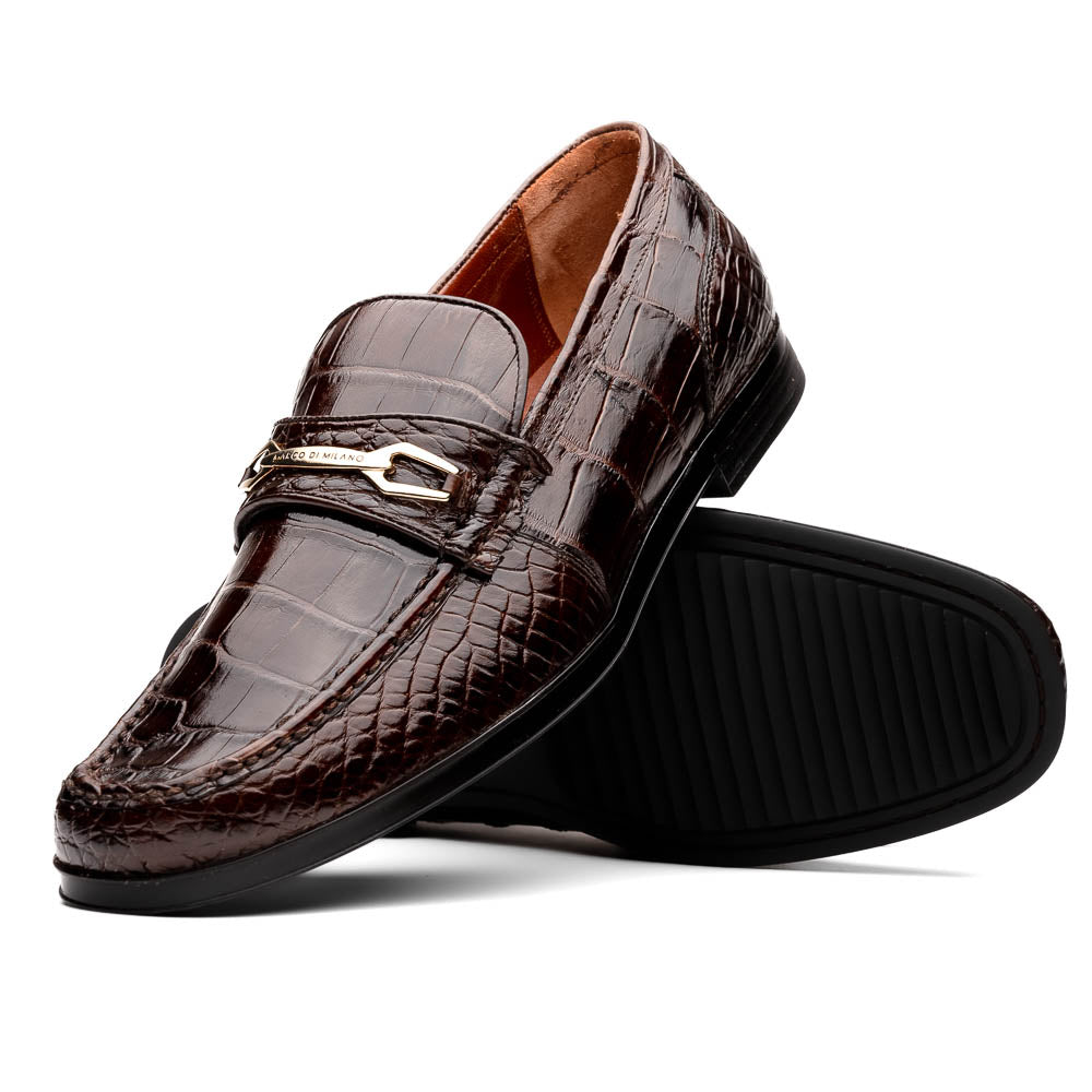 Milan genuine alligator skin bit loafers men's Milano dress casual shoes
