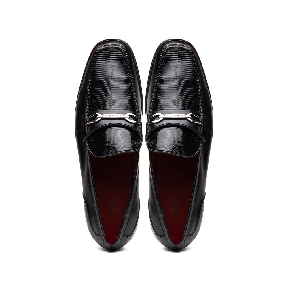 Ravello Black Lizard/Calfskin loafers dress shoes men's