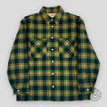 Celine Homme Padded Checked Overshirt in Green shacket 50 52 54