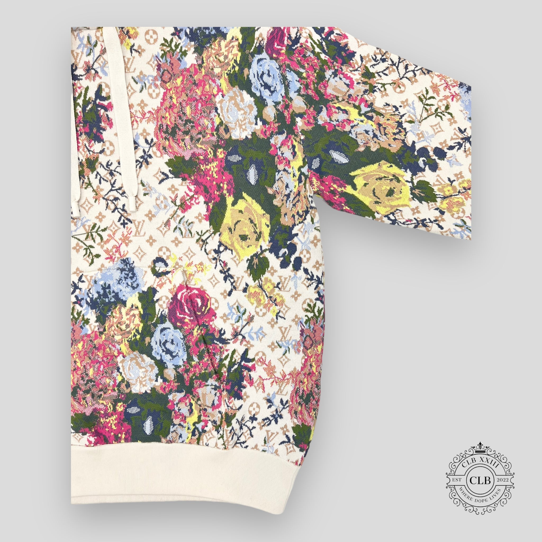 LOUIS VUITTON FLOWER GRAPHIC HOODIE - MULTICOLOR L XXL men's sweatshirt