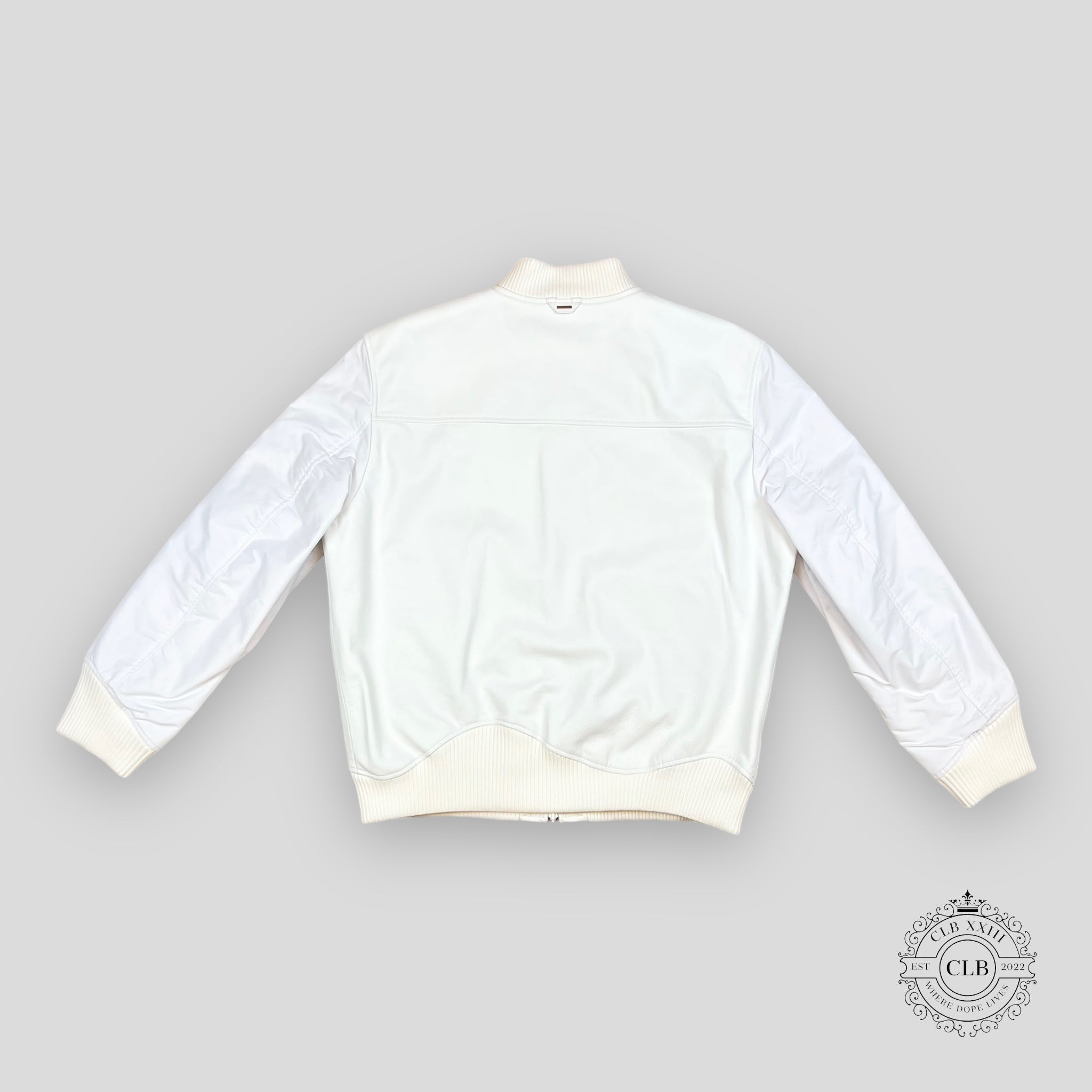 Louis Vuitton Reversible Bull Leather & Nylon Mix Bomber Jacket unisex men's 50