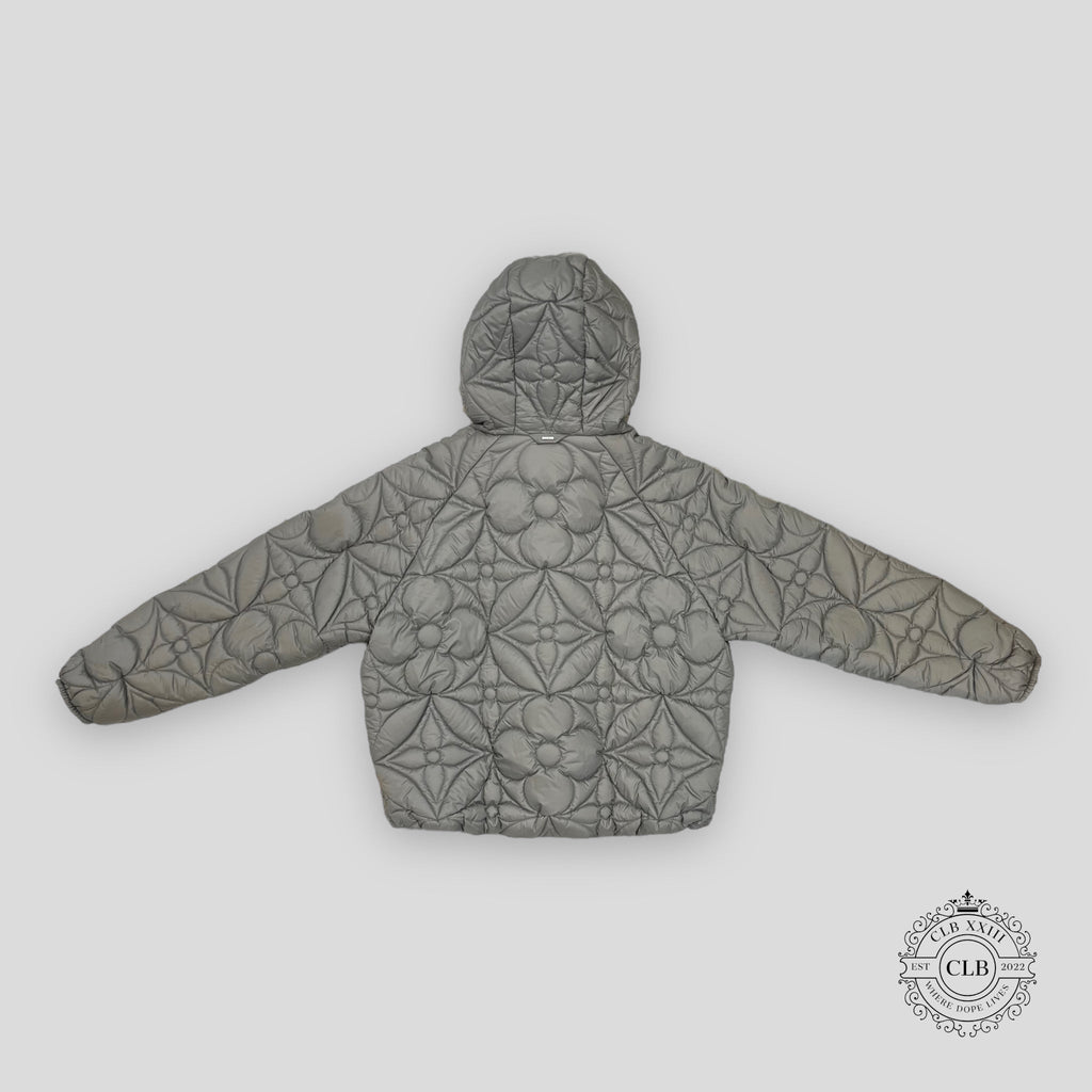 Louis Vuitton Reversible Quilted Puffer Coat in Grey Size-50 men's unisex