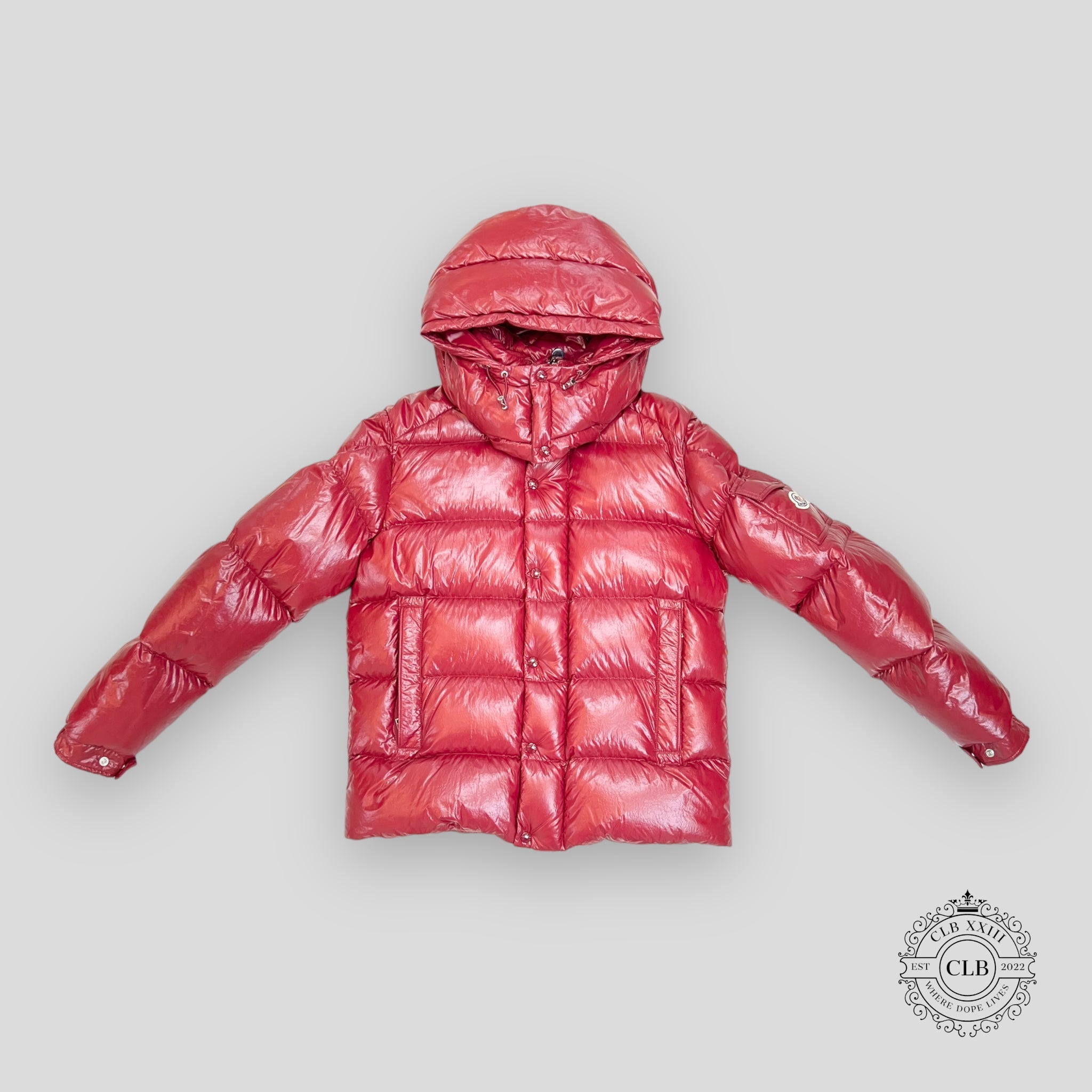 MONCLER MAYA 70 QUILTED COAT - RED shiny puffer men's unisex