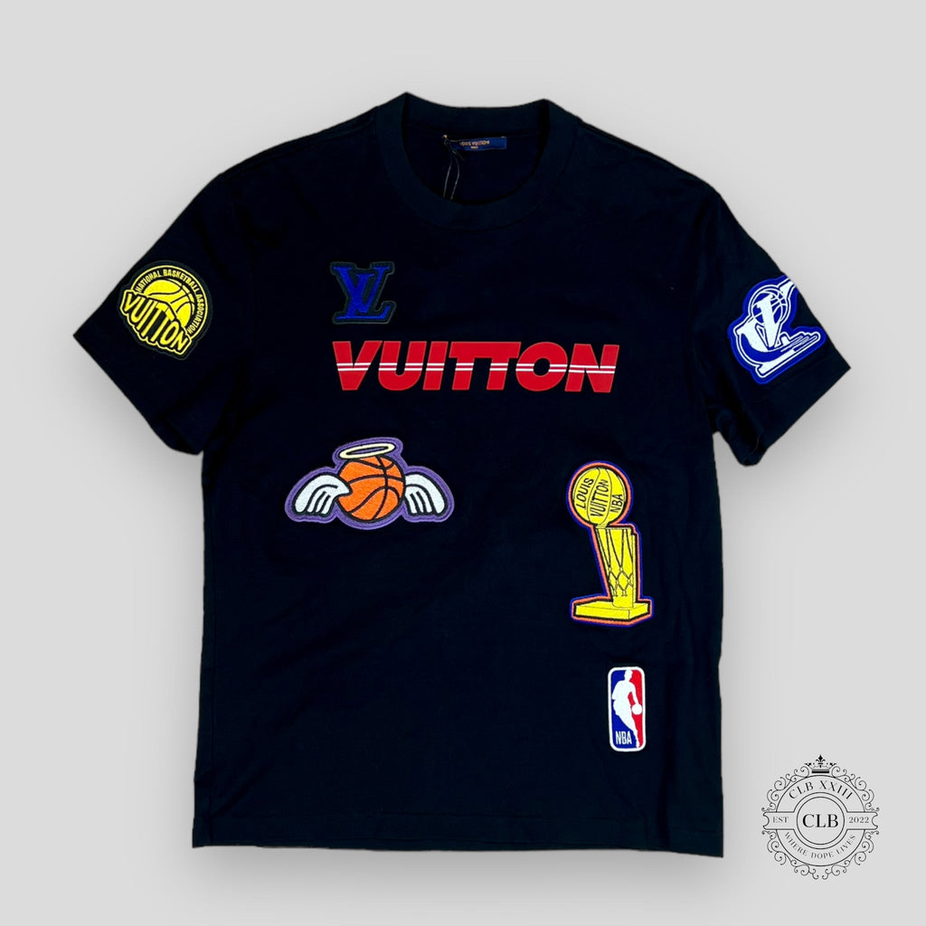 Louis Vuitton X NBA Multi Logo Tee in Black men's LV shirt basketball Large