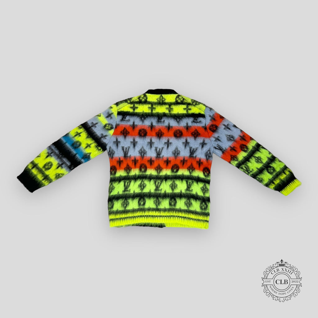LOUIS VUITTON MONOGRAM MOHAIR CARDIGAN - MULTICOLOR unisex men's L XL