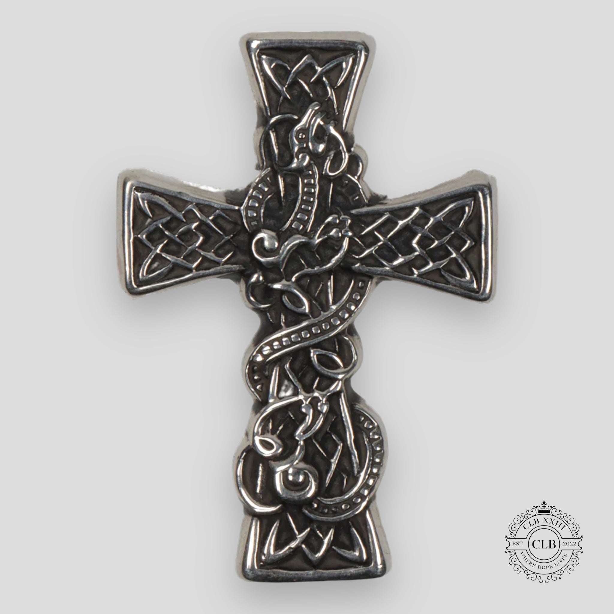 CHROME HEARTS CELTIC PENDANT .925 Sterling Silver Cross  unisex men's