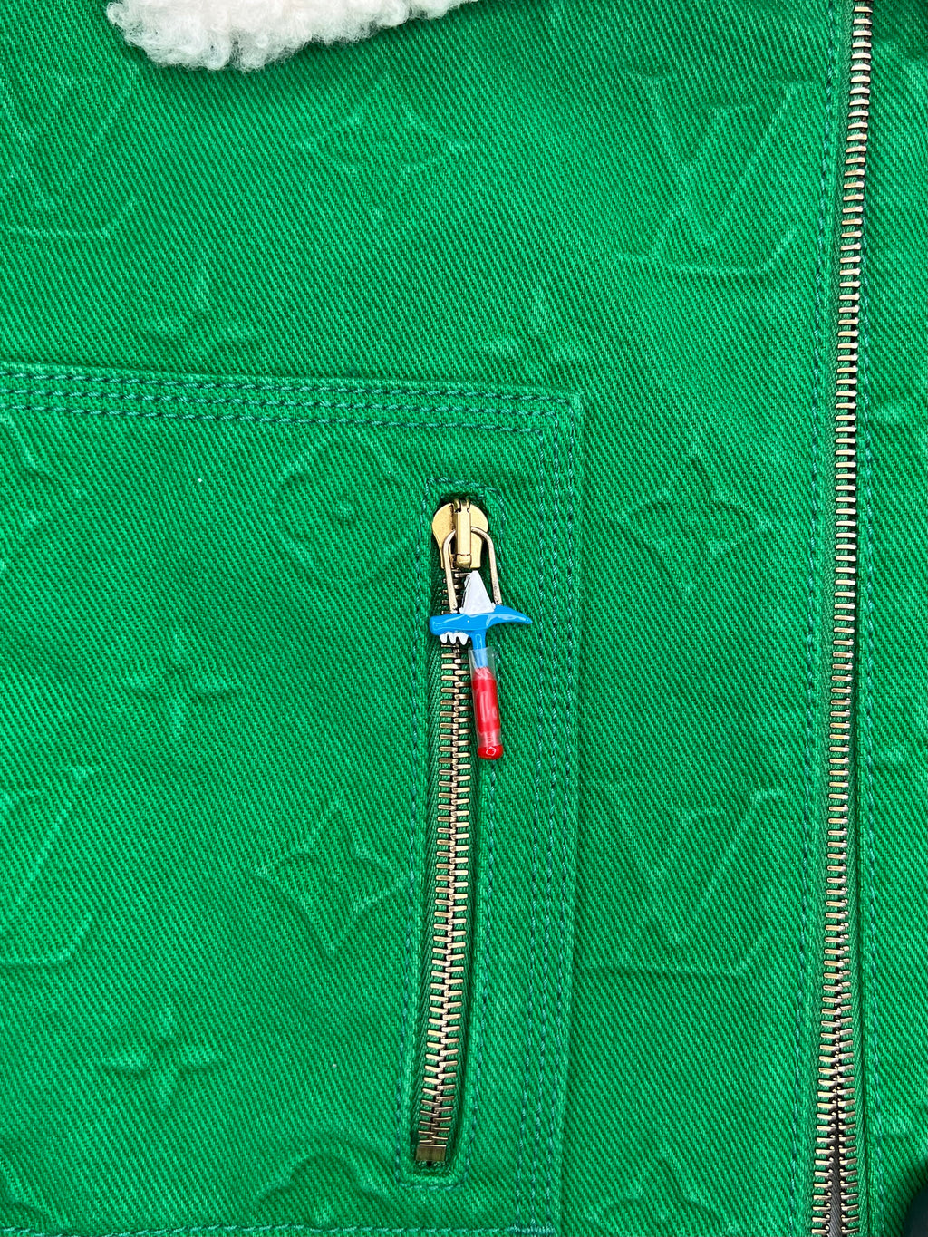 Louis Vuitton Monogram Workwear Denim Jacket in Green men's unisex 56