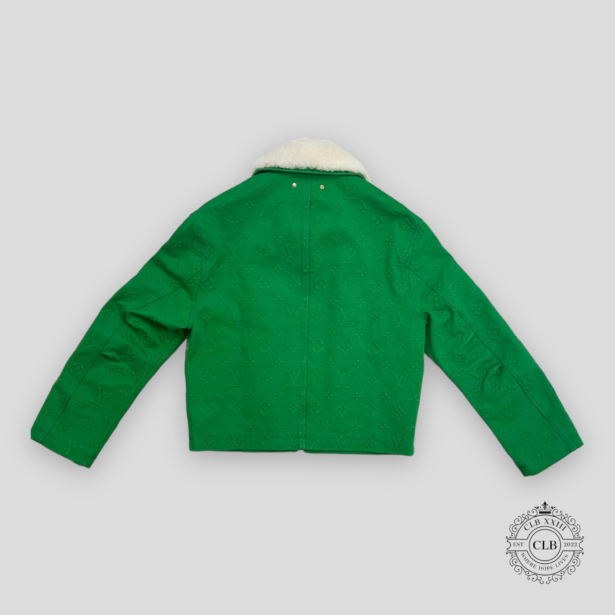 Louis Vuitton Monogram Workwear Denim Jacket in Green men's unisex 56