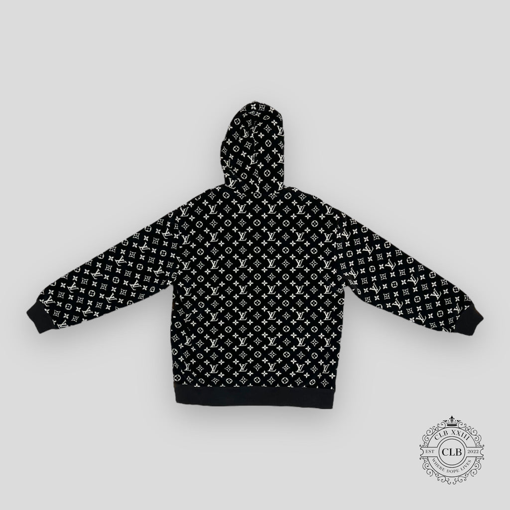 Louis Vuitton Monogram Toweling Hoodie in Black men's unisex 3L M