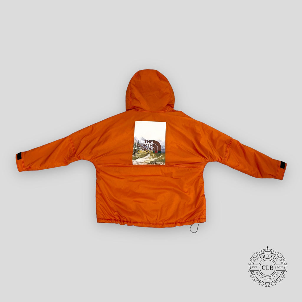 THE NORTH FACE X GUCCI PADDED RIPSTOP JACKET - ORANGE Men's unisex coat