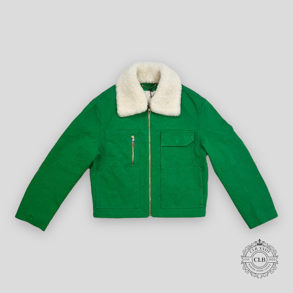 Louis Vuitton Monogram Workwear Denim Jacket in Green men's unisex 56