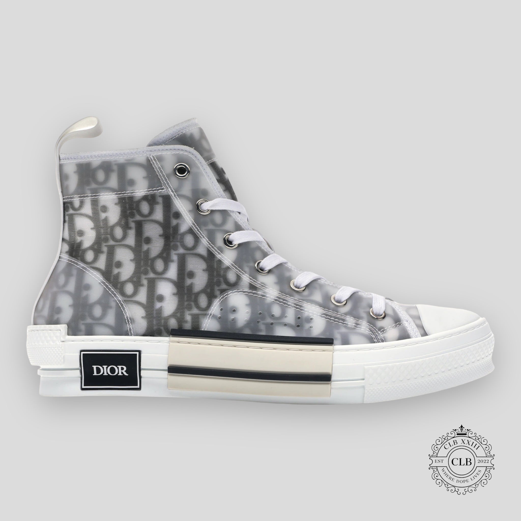 CHRISTIAN DIOR B23 "LOGO OBLIQUE" High top sneakers shoes