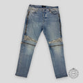AMIRI MX2 WHITE BANDANA JEANS - CLAY INDIGO men's denim unisex 38