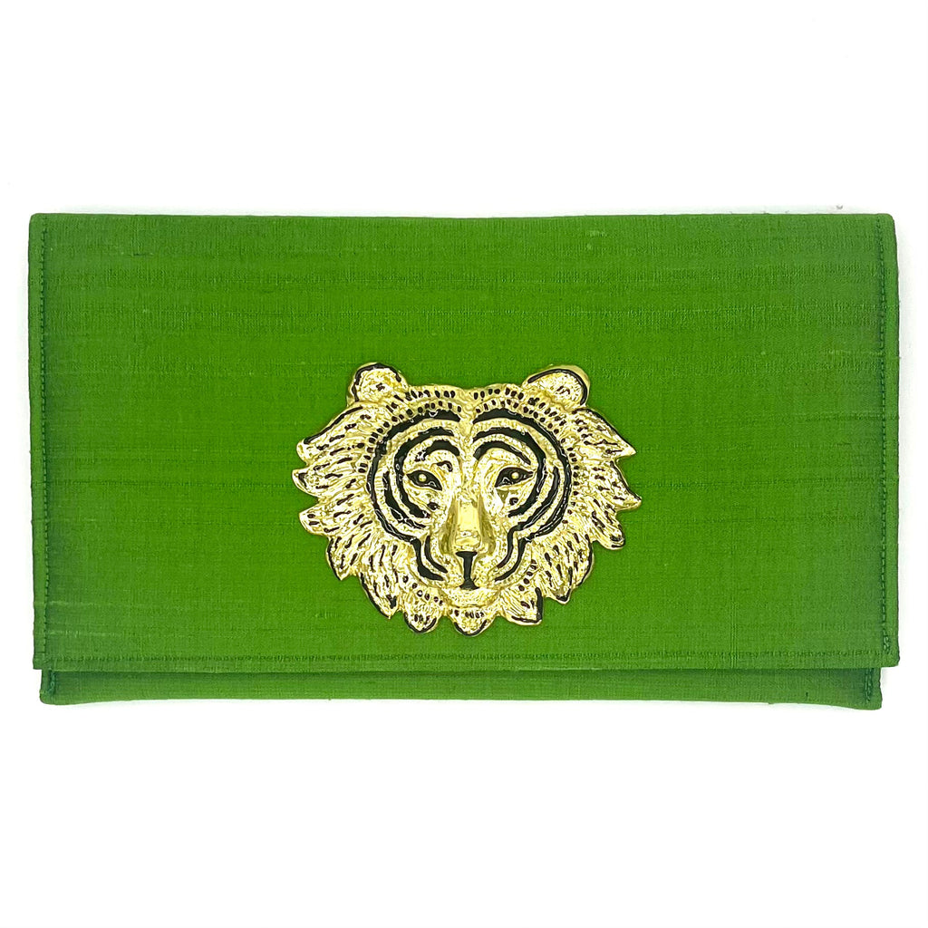 Garland Bag Jess Clutch Handbag Purse Silk Lime Green