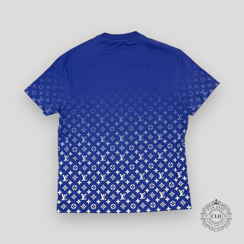 LOUIS VUITTON MONOGRAM DEGRADE T-SHIRT - BLUE/WHITE L XL men's unisex