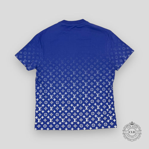 LOUIS VUITTON MONOGRAM DEGRADE T-SHIRT - BLUE/WHITE L XL men's unisex