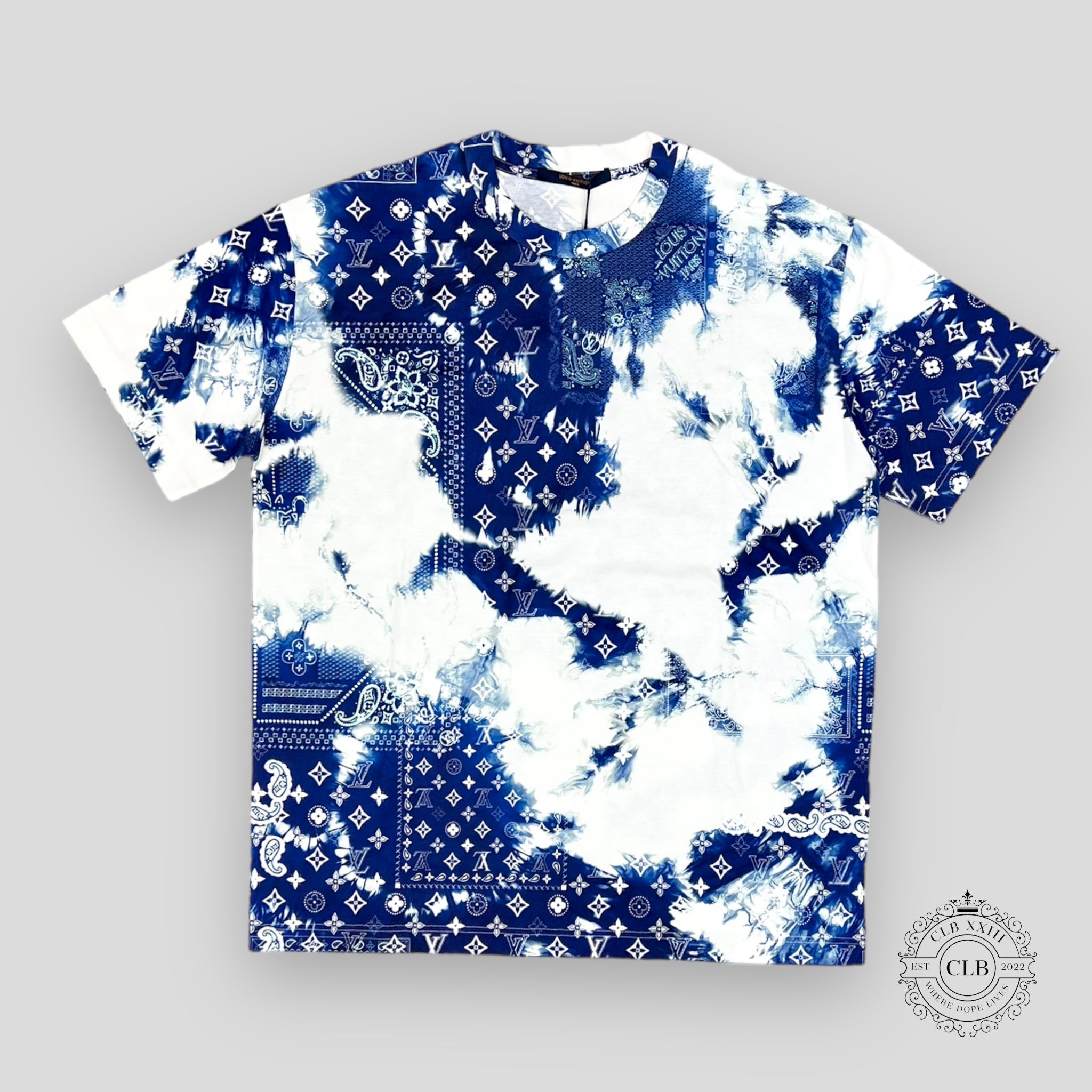 Louis Vuitton Monogram Bandana T-Shirt in Blue white men's XXL 2XL