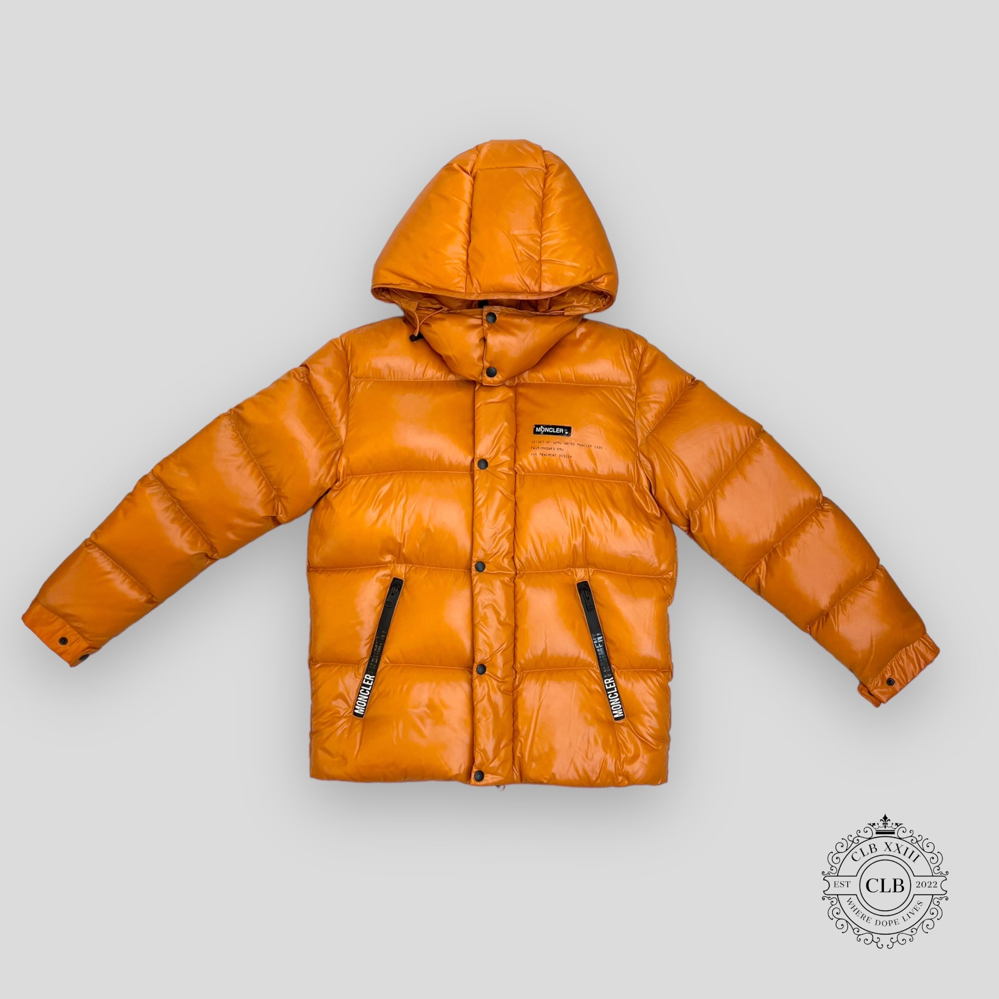 MONCLER FRAGMENT HIROSHI FUJIWARA HANRIOT JACKET - ORANGE 3 puffer coat