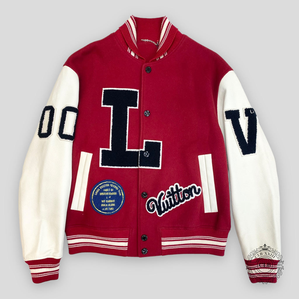 Louis Vuitton MLK Dreaming Varsity Jacket in Red LV Men's unisex 48 52 leather