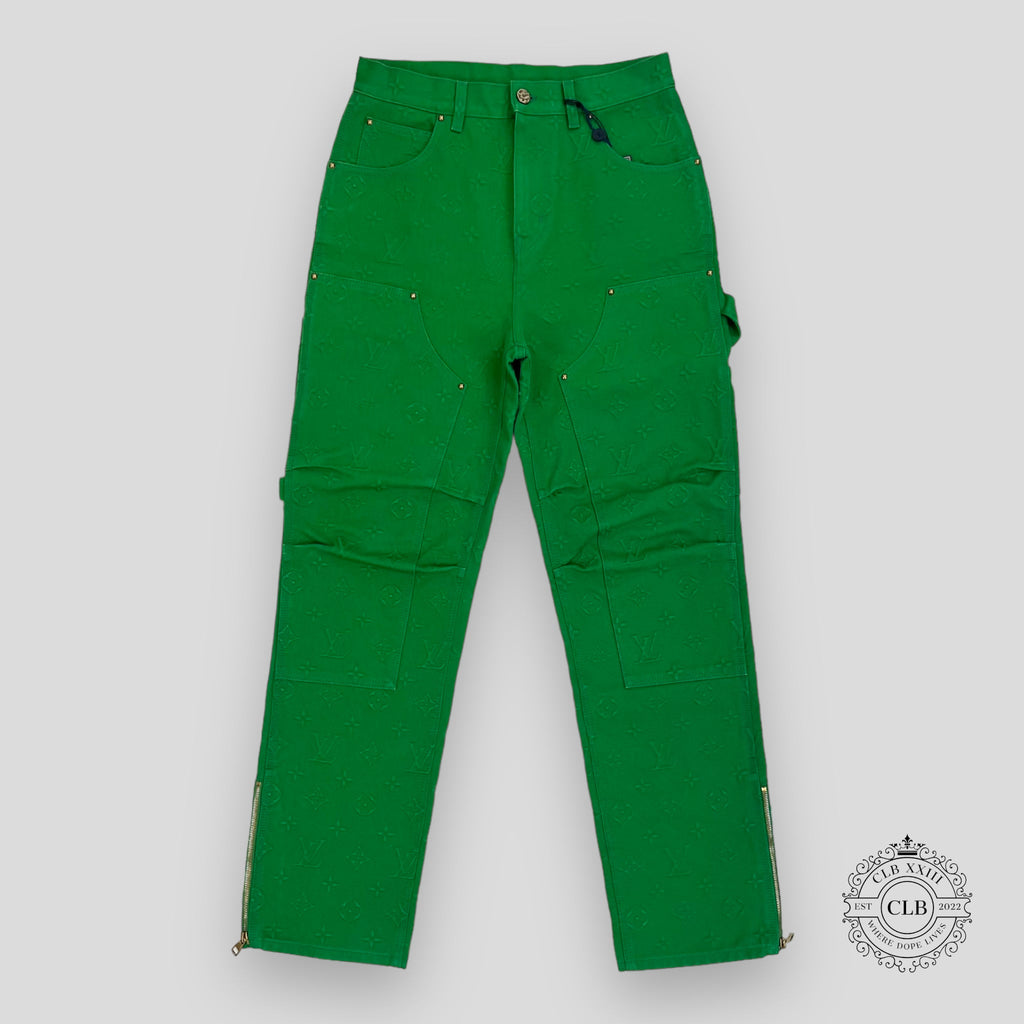 Louis Vuitton Monogram Workwear Carpenter Pants in Green pants 30 men's