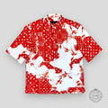 Louis Vuitton Monogram Bandana Short Sleeve Button Up in Orange men's unisex shirt XL