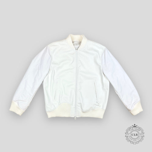 Louis Vuitton Reversible Bull Leather & Nylon Mix Bomber Jacket unisex men's 50