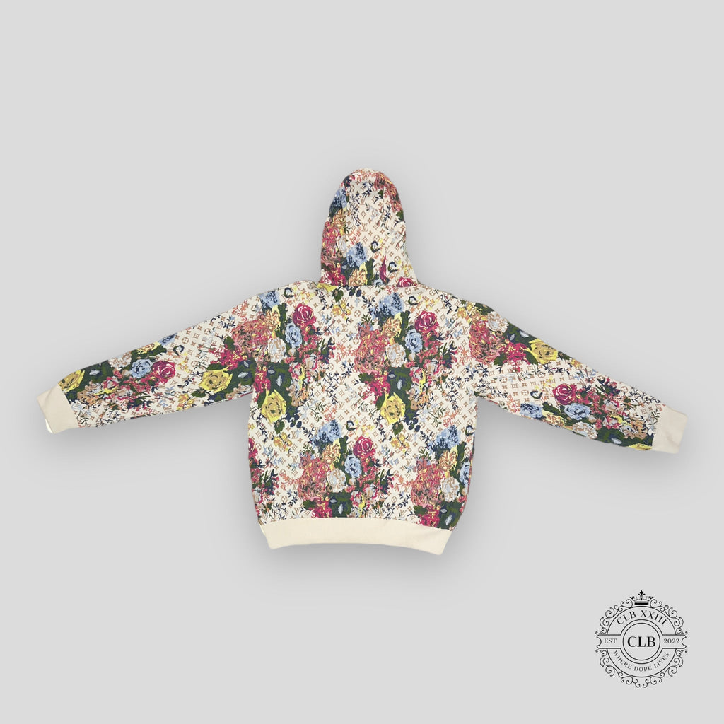 LOUIS VUITTON FLOWER GRAPHIC HOODIE - MULTICOLOR L XXL men's sweatshirt