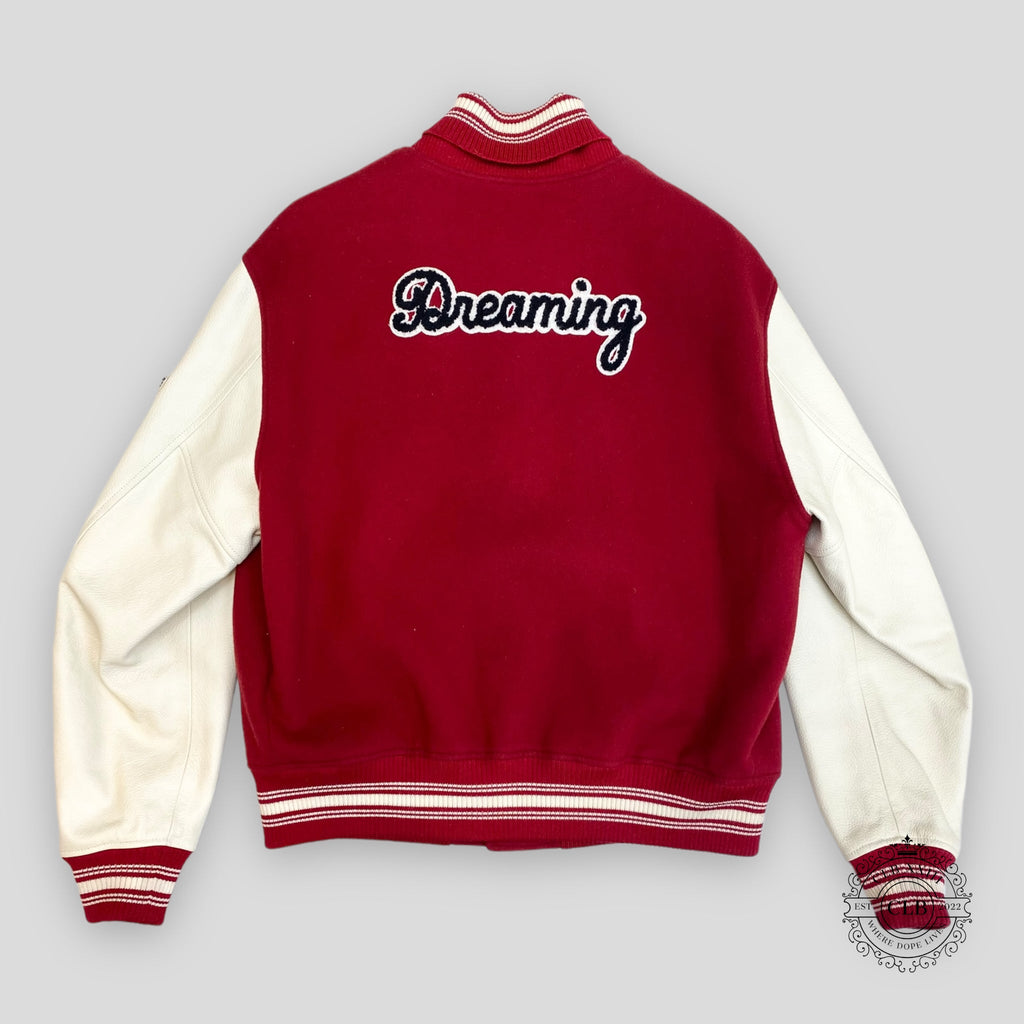 Louis Vuitton MLK Dreaming Varsity Jacket in Red LV Men's unisex 48 52 leather