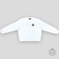 Amiri Ma Logo Crewneck in White/Military Green pullover sweatshirt XL XXL