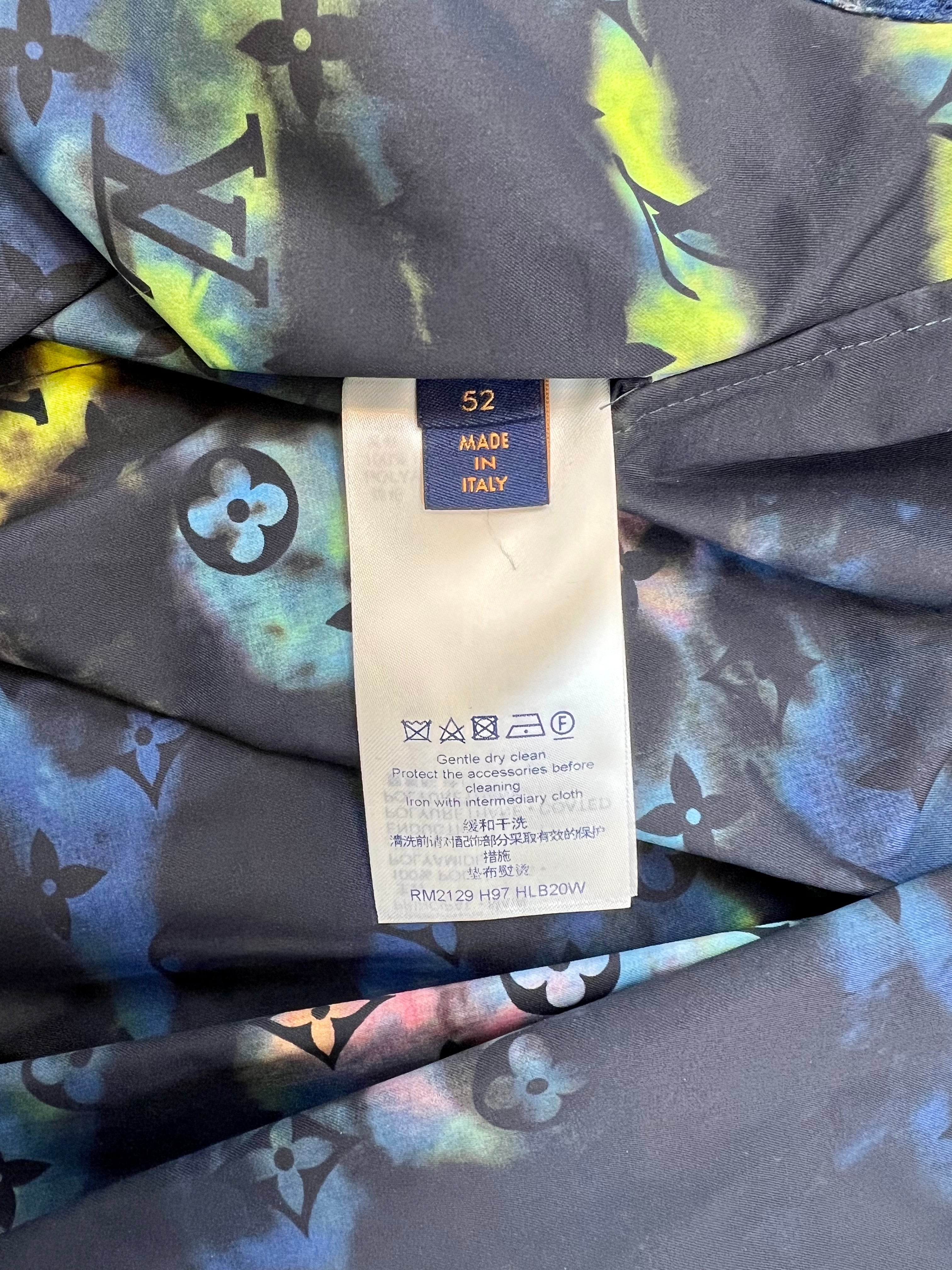 Louis Vuitton Tie-Dye Camo Monogram Windbreaker men's unisex jacket