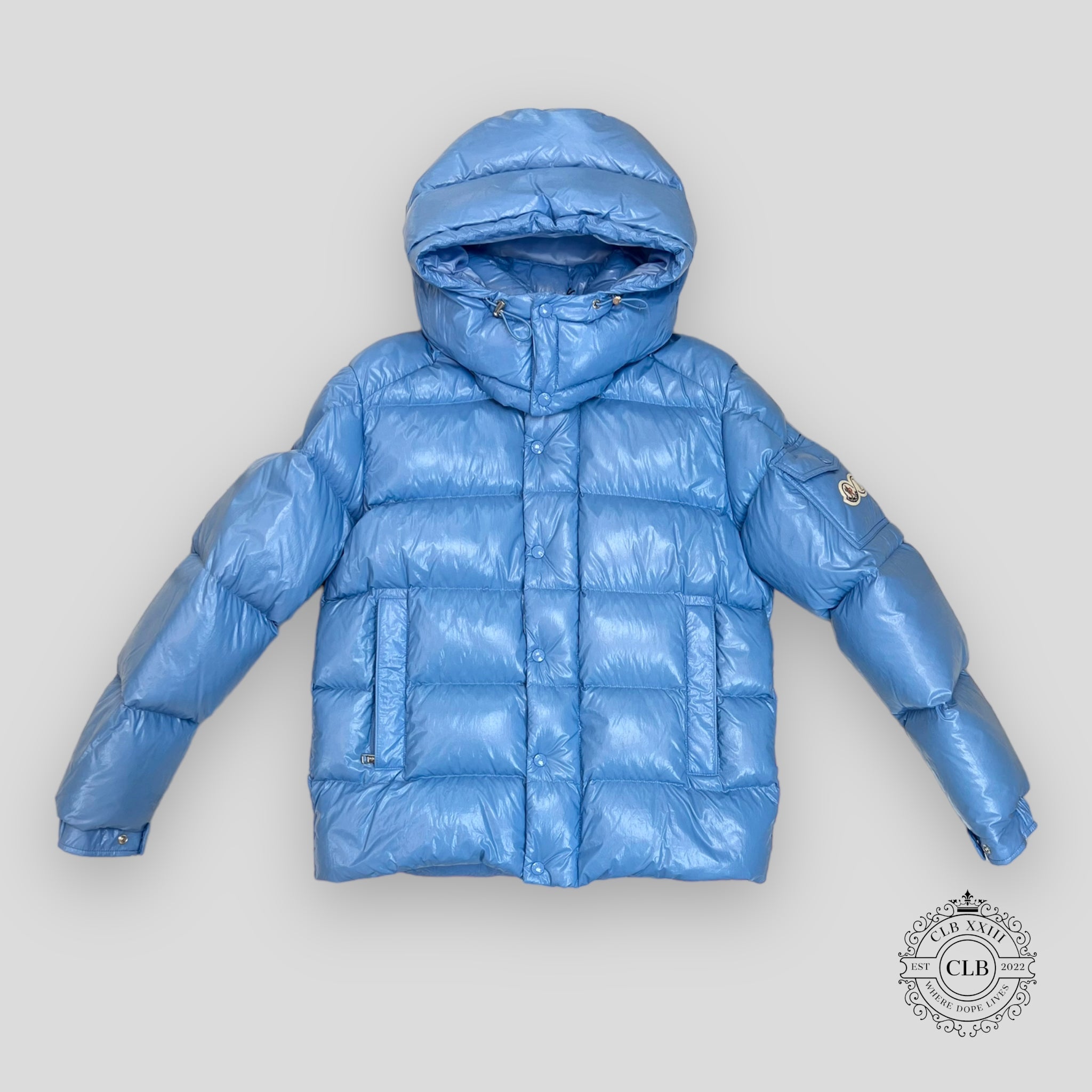 MONCLER MAYA 70 PUFFER COAT - LIGHT BLUE Jacket parka men's unisex