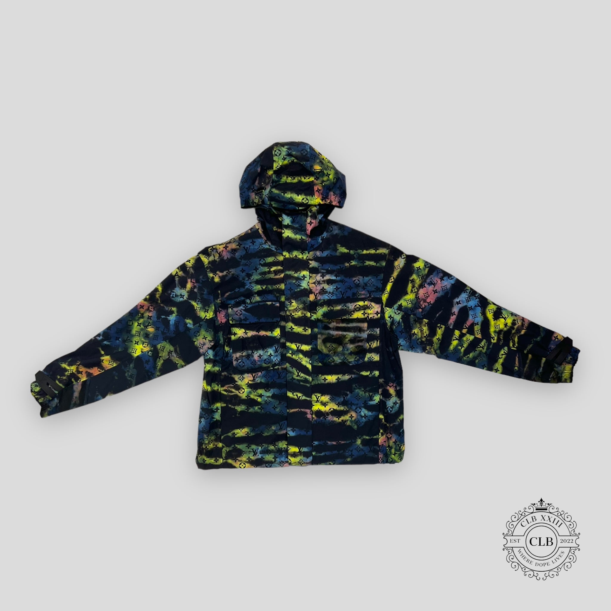 Louis Vuitton Tie-Dye Camo Monogram Windbreaker men's unisex jacket