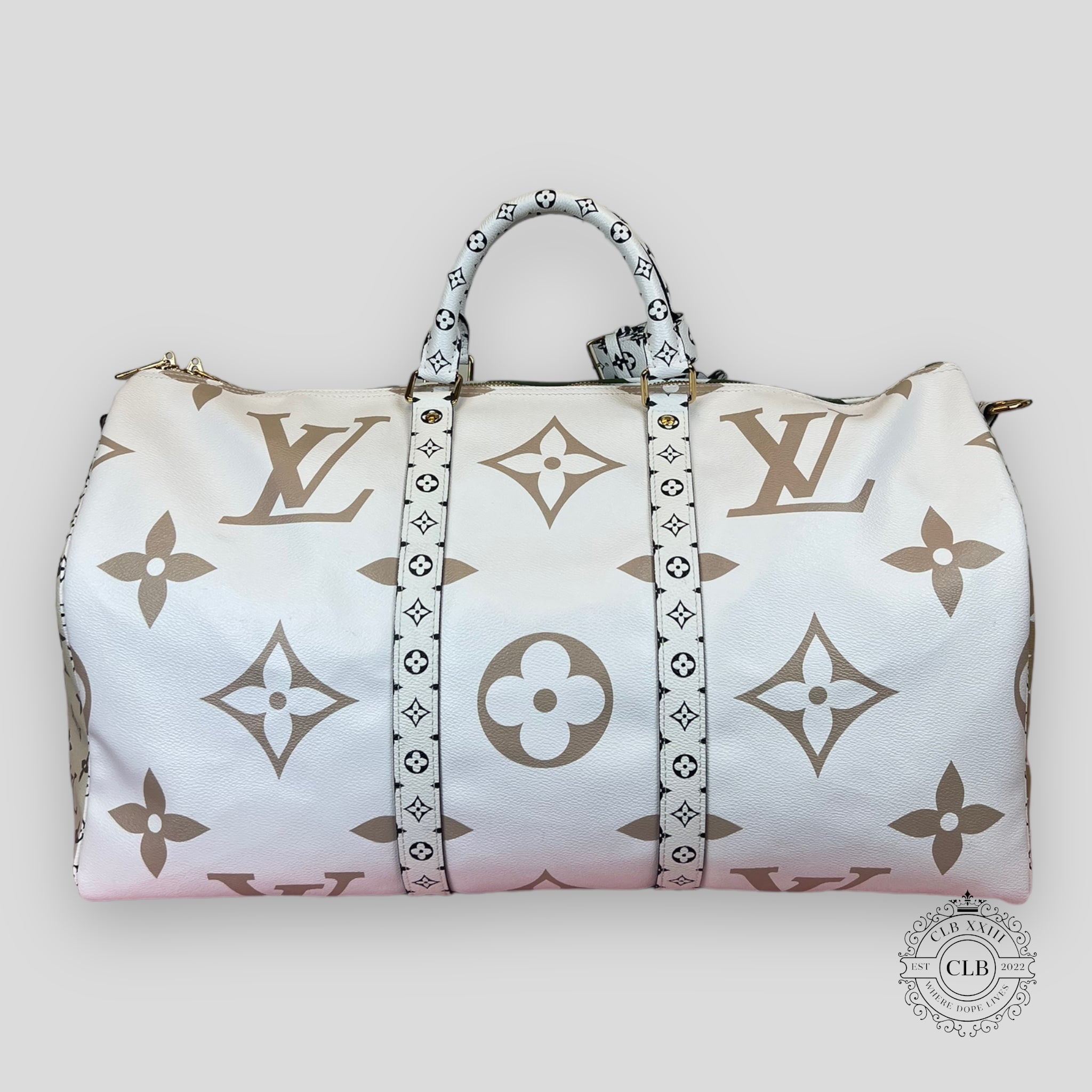 LOUIS VUITTON GIANT MONOGRAM KEEPALL 50 - KHAKI / BEIGE Duffel bag unisex