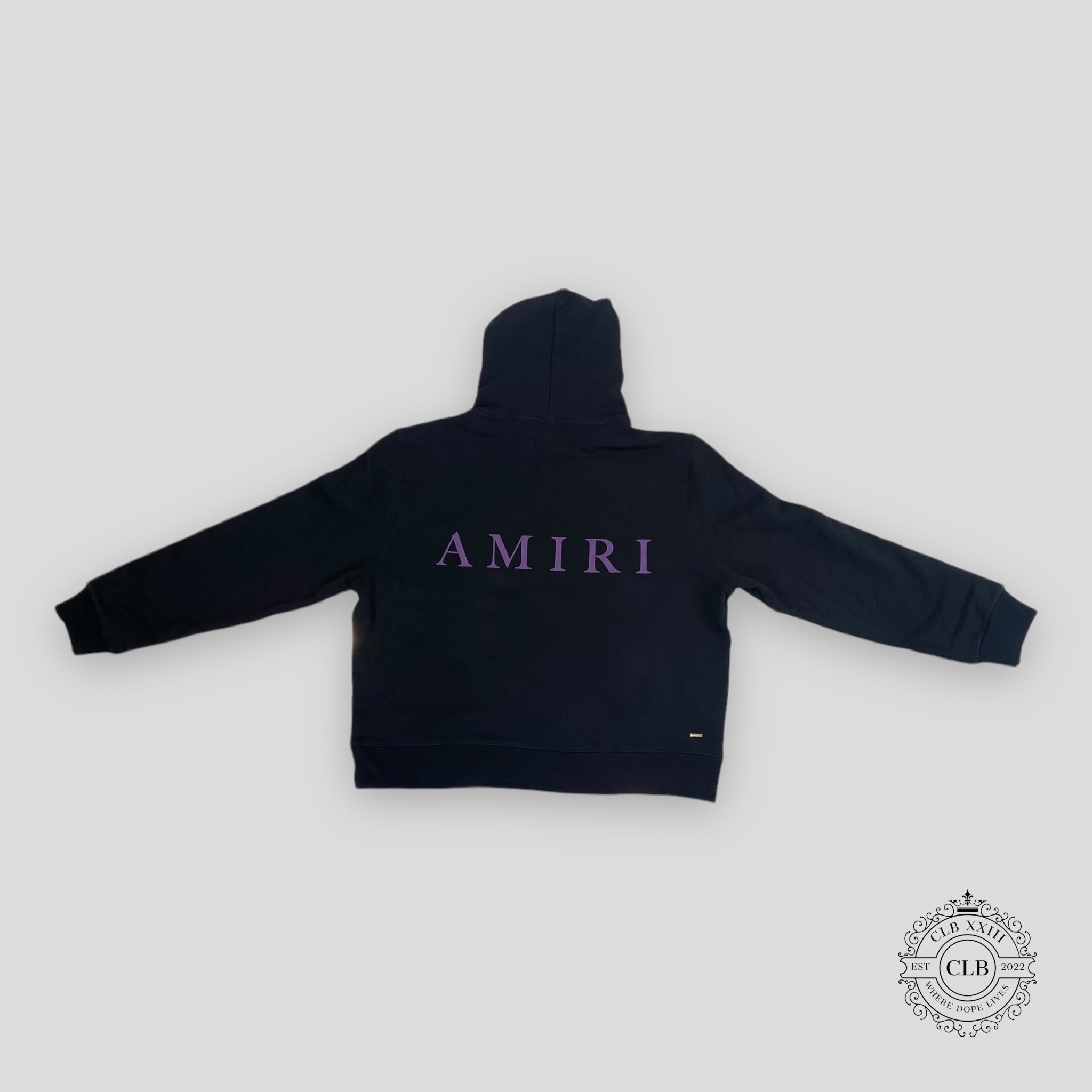 Amiri Ma Logo Hoodie in Black/Purple XL XXL men's unisex pullover