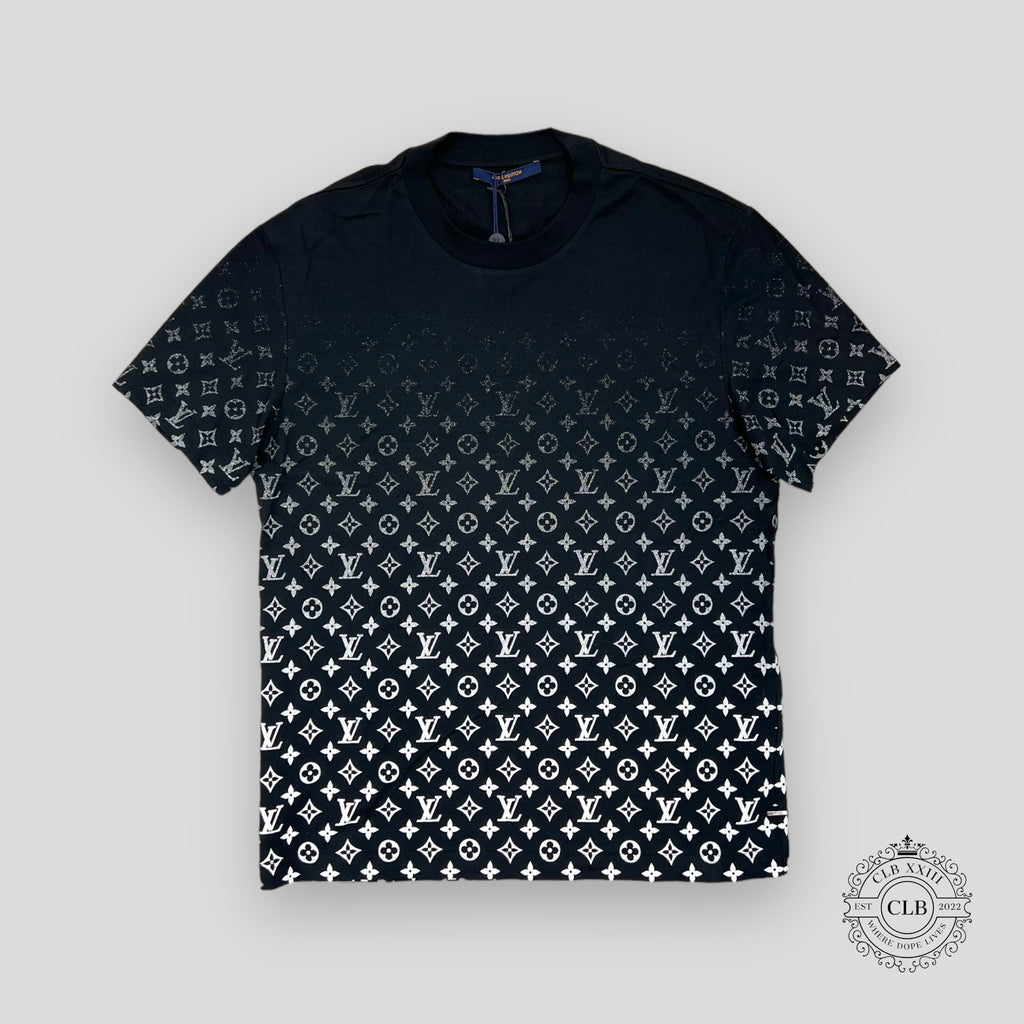 Louis Vuitton Gradient Monogram T-Shirt in Black men's unisex tee M L XL XXL