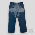Louis Vuitton Monogram Flower Denim Pants blue jeans men's 36