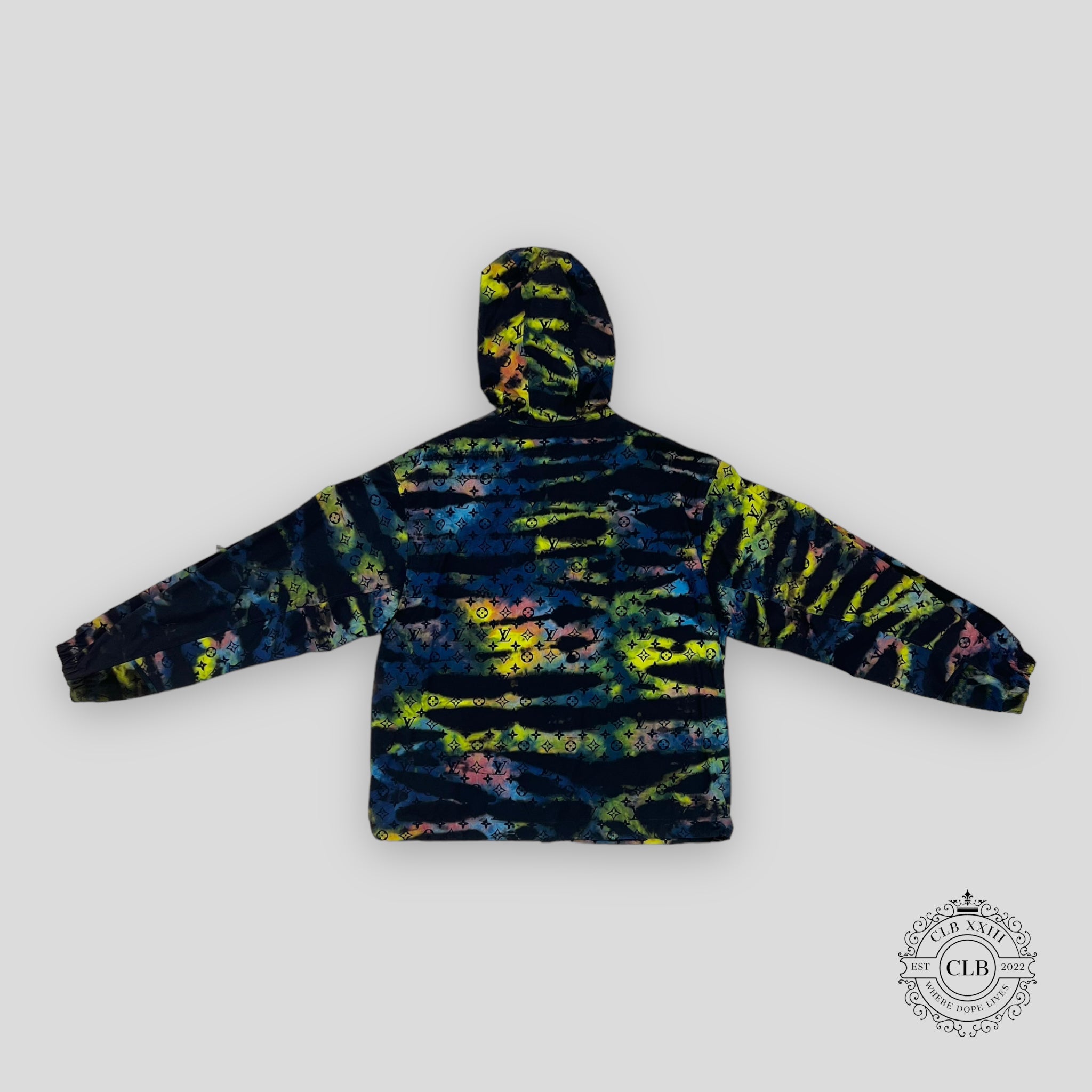 Louis Vuitton Tie-Dye Camo Monogram Windbreaker men's unisex jacket